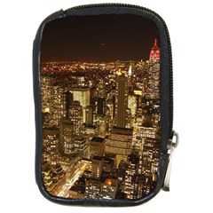 New York City At Night Future City Night Compact Camera Cases by Sapixe