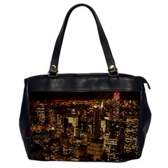 New York City At Night Future City Night Office Handbags by Sapixe