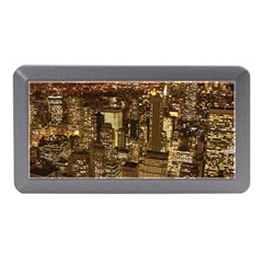 New York City At Night Future City Night Memory Card Reader (mini) by Sapixe