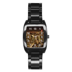 New York City At Night Future City Night Stainless Steel Barrel Watch by Sapixe