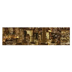 New York City At Night Future City Night Satin Scarf (oblong) by Sapixe