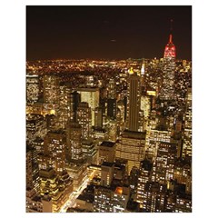 New York City At Night Future City Night Drawstring Bag (small) by Sapixe