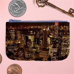 New York City At Night Future City Night Large Coin Purse by Sapixe