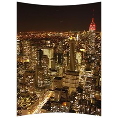 New York City At Night Future City Night Back Support Cushion by Sapixe