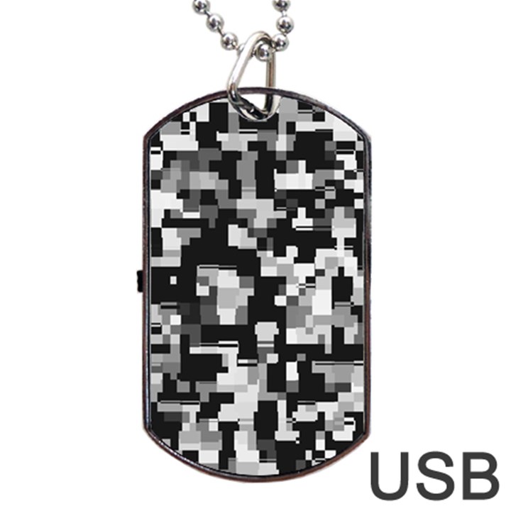 Noise Texture Graphics Generated Dog Tag USB Flash (One Side)