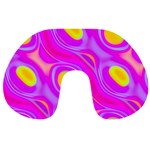 Noise Texture Graphics Generated Travel Neck Pillows Front