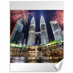 New Years Eve Petronas Towers Kuala Lumpur Malaysia Canvas 36  X 48   by Sapixe