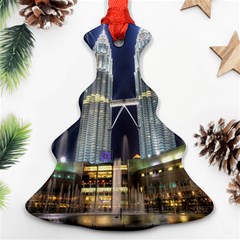 New Years Eve Petronas Towers Kuala Lumpur Malaysia Ornament (christmas Tree)  by Sapixe