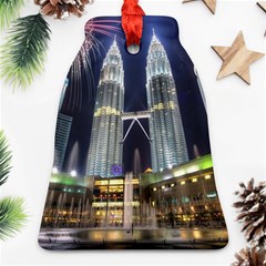 New Years Eve Petronas Towers Kuala Lumpur Malaysia Ornament (bell) by Sapixe