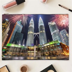 New Years Eve Petronas Towers Kuala Lumpur Malaysia Cosmetic Bag (xxl)  by Sapixe