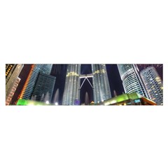 New Years Eve Petronas Towers Kuala Lumpur Malaysia Satin Scarf (oblong) by Sapixe