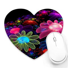 Nice 3d Flower Heart Mousepads by Sapixe