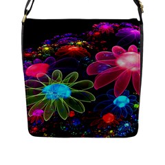 Nice 3d Flower Flap Messenger Bag (l)  by Sapixe