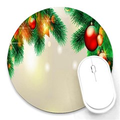 Ornament Christmast Pattern Round Mousepads by Sapixe