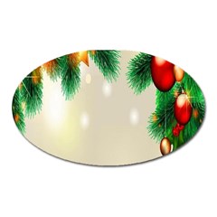 Ornament Christmast Pattern Oval Magnet