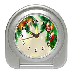 Ornament Christmast Pattern Travel Alarm Clocks by Sapixe