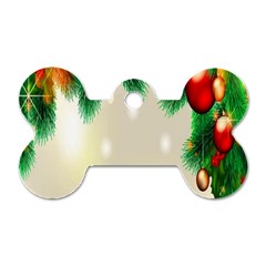 Ornament Christmast Pattern Dog Tag Bone (two Sides) by Sapixe