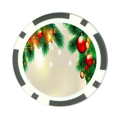 Ornament Christmast Pattern Poker Chip Card Guard by Sapixe