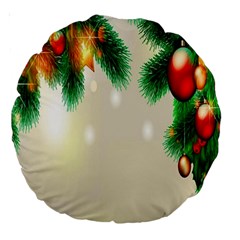 Ornament Christmast Pattern Large 18  Premium Round Cushions by Sapixe