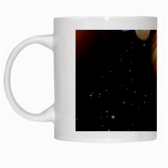 Outer Space Planets Solar System White Mugs by Sapixe