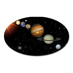 Outer Space Planets Solar System Oval Magnet