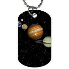 Outer Space Planets Solar System Dog Tag (two Sides) by Sapixe