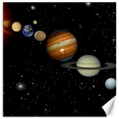 Outer Space Planets Solar System Canvas 12  X 12   by Sapixe