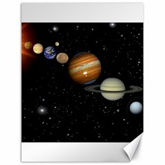 Outer Space Planets Solar System Canvas 18  X 24   by Sapixe