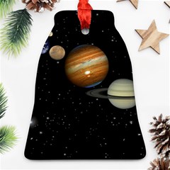 Outer Space Planets Solar System Ornament (bell) by Sapixe