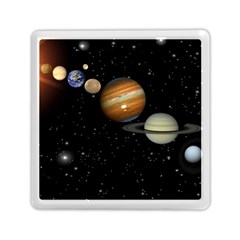 Outer Space Planets Solar System Memory Card Reader (square)  by Sapixe