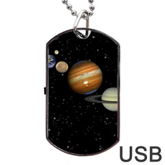 Outer Space Planets Solar System Dog Tag Usb Flash (one Side) by Sapixe