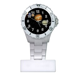 Outer Space Planets Solar System Plastic Nurses Watch by Sapixe