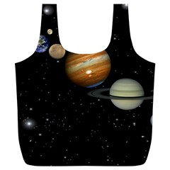 Outer Space Planets Solar System Full Print Recycle Bags (l)  by Sapixe