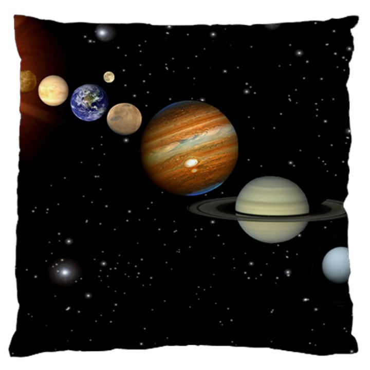 Outer Space Planets Solar System Standard Flano Cushion Case (One Side)