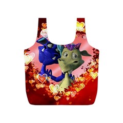 Ove Hearts Cute Valentine Dragon Full Print Recycle Bags (s)  by Sapixe