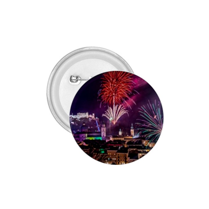 New Year New Year’s Eve In Salzburg Austria Holiday Celebration Fireworks 1.75  Buttons