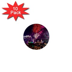 New Year New Year’s Eve In Salzburg Austria Holiday Celebration Fireworks 1  Mini Magnet (10 Pack)  by Sapixe