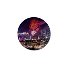 New Year New Year’s Eve In Salzburg Austria Holiday Celebration Fireworks Golf Ball Marker by Sapixe