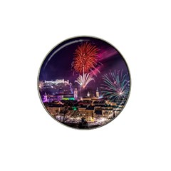 New Year New Year’s Eve In Salzburg Austria Holiday Celebration Fireworks Hat Clip Ball Marker by Sapixe