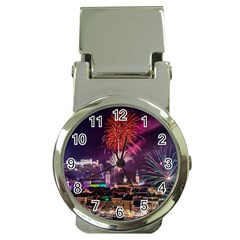 New Year New Year’s Eve In Salzburg Austria Holiday Celebration Fireworks Money Clip Watches by Sapixe