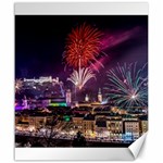 New Year New Year’s Eve In Salzburg Austria Holiday Celebration Fireworks Canvas 20  x 24   19.57 x23.15  Canvas - 1