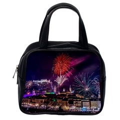 New Year New Year’s Eve In Salzburg Austria Holiday Celebration Fireworks Classic Handbags (one Side) by Sapixe