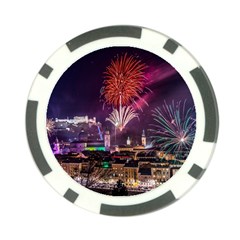 New Year New Year’s Eve In Salzburg Austria Holiday Celebration Fireworks Poker Chip Card Guard (10 Pack) by Sapixe