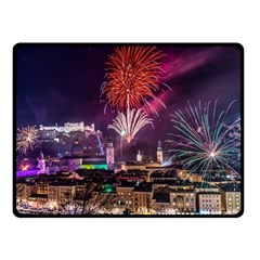 New Year New Year’s Eve In Salzburg Austria Holiday Celebration Fireworks Fleece Blanket (small) by Sapixe