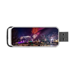 New Year New Year’s Eve In Salzburg Austria Holiday Celebration Fireworks Portable Usb Flash (one Side) by Sapixe