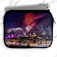 New Year New Year’s Eve In Salzburg Austria Holiday Celebration Fireworks Apple Ipad 2/3/4 Zipper Cases by Sapixe