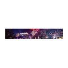 New Year New Year’s Eve In Salzburg Austria Holiday Celebration Fireworks Flano Scarf (mini) by Sapixe