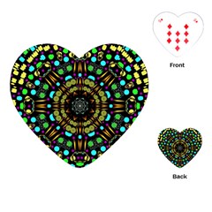 Liven Up In Love Light And Sun Playing Cards (heart)  by pepitasart