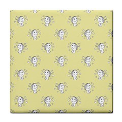 Cute Kids Drawing Motif Pattern Tile Coasters by dflcprints