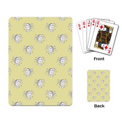 Cute Kids Drawing Motif Pattern Playing Card by dflcprints